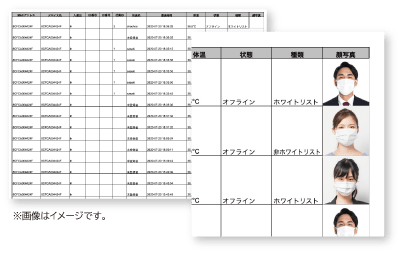 入退室管理画面イメージ